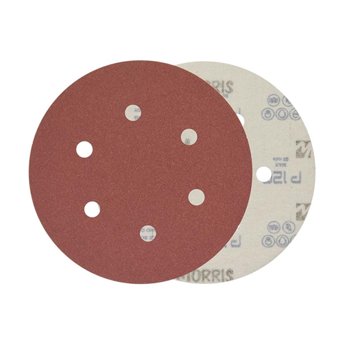 VELCRO DISC MORRIS RED 150-6 HOLES-220K