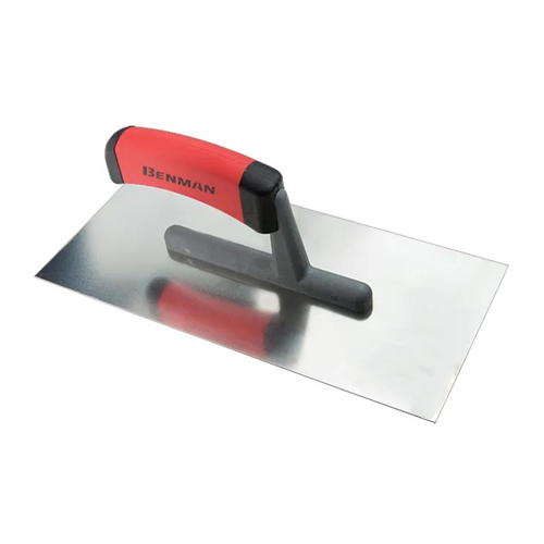 STAINLESS STEEL SMOOTH TROWEL,PLASTIC HANDLE BENMAN 120X280