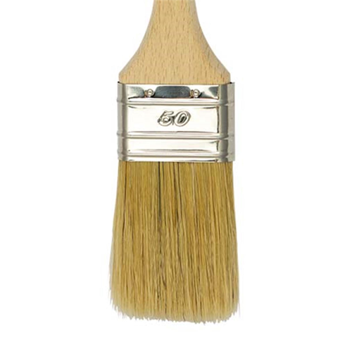 PAINTBRUSH MORRIS SEMI DOUBLE, WHITE BRISTLE, WOODEN HANDLE, A124-40