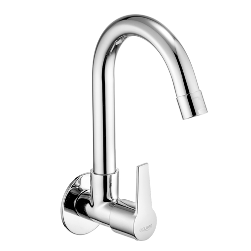 Sink Cock with Swinging Spout Wall Mounted