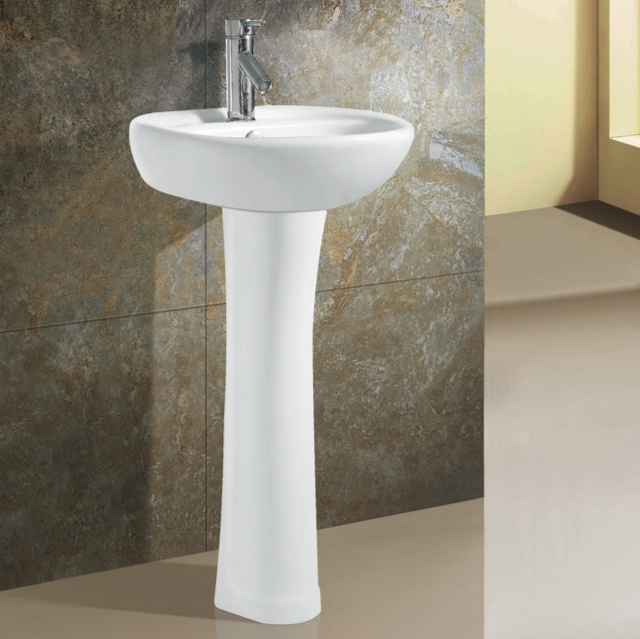 Basin with pedestal