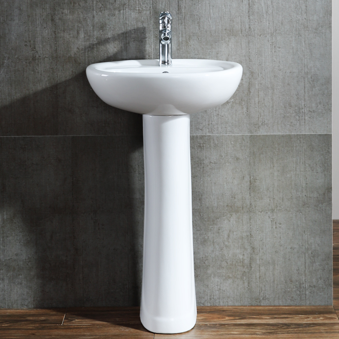 Basin with pedestal